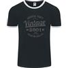 Fruit of the Loom T-Shirt Ringer Vintage Anno 25 Compleanno 2001 Uomo FotL Nero/Bianco