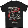 Gildan T-Shirt Originale Outlaw Moto Biker Uomo 100% Cotone