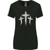 Gildan Tre Croci Gotiche Grunge T-Shirt Donna Taglio Ampio