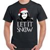 Natale Let It Neve T-Shirt Uomo Divertente Game Of Thrones Ispirato Jon Got TV