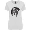 Gildan Nero Tribale Stile Tatuaggio Dragon Donna più Ampia Taglio T-Shirt