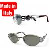Oasi Vintage occhiali da sole uomo donna OASI metallo anni 90's made italy Nero oro