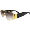 Blue Vision occhiali da sole uomo oro vintage anni 90 metallo lente sfumata Blue vision