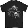 Gildan Teschio Motociclista Moto Grim Reaper 5 T-Shirt 100% IN Cotone