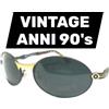 unlimited occhiali da sole uomo vintage made italy anni 90 ovali donna scuri metallo oro
