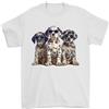 Gildan 3 Maglietta Da Uomo 100% Cotone Con Cani Cuccioli Dalmatiani