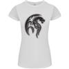 Gildan Nero Tribale Stile Tatuaggio Dragon Donna Minuta Taglio T-Shirt