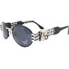 Vintage Occhiali da sole uomo anni 90 vintage metallo donna argento lente grigio CUSTOM