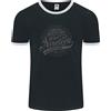 Fruit of the Loom Affliggere 55th Compleanno Made IN 1971 Uomo Ringer Fotl Nero/Bianco