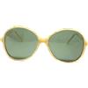 DOLOMIT occhiali da sole donna Plastica anni 80 made italy avorio lente verde DOLOMIT