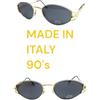Elisa Occhiali da Sole Uomo Donna Anni 90's Vintage Metallo Nuovi Made in Italy