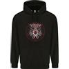 Awdis Nero Metallo Demonic Teschio Heavy Metal Bambini Felpa con Cappuccio