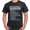 Daughter T-Shirt Rules Per Incontri il Mio Uomo Divertente Compleanno Papà Festa