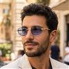 Prince Oliver occhiali da sole uomo metallo vintage anni 90's ovali oro marrone prince oliver