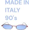 T look vintage occhiali da sole uomo anni 90 italia donna ovale rosso lente blu T look