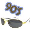 Elegant occhiali da sole uomo vintage anni 90's made in italy donna Oro curvo ELEGANT