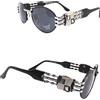 Custom Occhiali da sole uomo anni 90's vintage metallo donna argento nero grigio CUSTOM