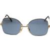 METALFLEX Occhiali da sole donna made in italy vintage anni 80 metallo argento METALFLEX