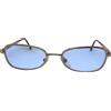 Genny vintage occhiali da sole uomo anni 90's italia donna ovale argento grigio GENNY