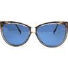 Opera Occhiali da sole donna vintage anni 80 marroni plastica lente scura blu OPERA