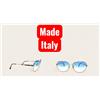 JENNY BROOKS Occhiali da Sole Uomo Donna Anni 90's Metallo Blu Oro Marrone