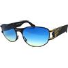 Custom occhiali da sole uomo vintage anni 90 made in italy metallo blu donna CUSTOM
