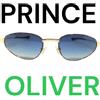 Prince Oliver occhiali da sole uomo metallo vintage anni 90's ovali oro marrone prince oliver