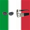 Custom Occhiali da sole uomo anni 90 vintage metallo donna argento lente grigio CUSTOM
