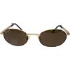 Custom Occhiali da sole uomo made in italy anni 90 vintage metallo donna marroni CUSTOM