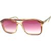 Rotes Occhiali da sole uomo anni 80 goccia plastica marrone lente rosa ROTES