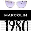 Marcolin occhiali da sole donna anni 80's vintage trasparente lente viola Italy MARCOLIN