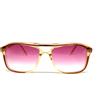 ADRIANO PANATTA occhiali da sole uomo vintage anni 80 marrone lente rosa doppio ponte plastica