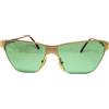 Ventura occhiali da sole uomo donna vintage anni 80 oro metallo made italy verde VENTURA