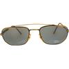 Skipper Occhiali da sole uomo donna vintage anni 90's ovale skipper oro lente verde