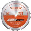 VEVOR Lama Circolare per Troncatrice Ø 355 mm, Lama da Taglio per Troncatrice Circolare, 72 Denti, Albero da 25,4 mm, per Lavorazione di Legno Taglio di Metallo Alluminio Acciaio