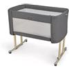 Inglesina Welcome Bed Culla Fianco Letto Co-Sleeping 0-6 Mesi con Inclinazione e Altezza Regolabile e Piedini Adattabili anche ai Letti con Cassettone - Shiva Grey
