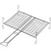 Fraschetti Griglie Graticola per Barbecue Cromo Piedini Bombata 27x37cm