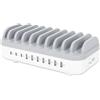 Manhattan Docking Station Manhattan Stazione di Ricarica 10 Porte USB 120W Bianco/Grigio