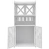 TiryyDrela Mobiletto portaoggetti per bagno, armadietto multiuso, multi-livello, in PVC bianco, salvaspazio, organizer per asciugamani da bagno, camera da letto, lavanderia, 90 cm altezza