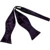 King & Priory Papillon da annodare in velluto riccio, colore: viola, Viola, Taglia unica