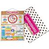 aeioubaby.com CALENDARIO OROLOGIO magnetico per bambini, Gioco educativo Data Tempo e Ora per Parete o Frigorifero, 43x32cm. Scatola ideale come regalo di compleanno per bambini a scuola o asilo nido (Inglese)