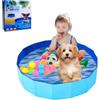 UUEMB Piscina per Cani, 80 x 20 cm Piscina Pieghevole per Cani di Piccola Taglia, Vasca da Bagno Portatile Animali Domestici Antiscivolo Sicura Piscina Rigida per Gatti & Bambini (Blu)
