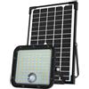 Velamp Proiettore LED a carica solare 4800 lumen, con rilevatore di presenza. Pannello solare deportato