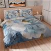 PETTI Artigiani Italiani - Set Copripiumino Matrimoniale Maxi 260x240 cm (2 Federe 63x63 cm Incluse), Parure Copripiumino Microfibra con Stampa Digitale Floreale 25 13 - Made in Italy