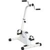 SPORTNOW Cyclette da Seduta per Braccia e Gambe, Pedaliera per Riabilitazione con Altezza Regolabile, Display LCD, Resistenza Regolabile e Pedali Massaggianti, per Anziani, Bianco