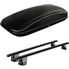 AUTOKIT BOX BAULE da TETTO AUTO 430 LT. FARAD+Barre Portatutto per Serie 1 dal 2007-2019