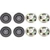sourcing map Sourcingmap - Altoparlante magnetico di ricambio da 0,5 W, 32 Ohm, 40 mm, forma rotonda, per DVD/EVD, 8 pezzi