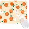 Ksriylm Tappetino Per Mouse,Quadrato Carino Arancia Mouse Pad Adatto All'Ufficio,Personalità Tappeto Mouse Durevole E Facile Da Pulire,Superficie Antiscivolo Mouse Wireless Per Pulire Lavabile