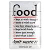 Nostalgic-Art Targa Vintage Home & Country - Food Don't Waste It - Idea Regalo per la Cucina, in Metallo, Design Retro per Decorazione, 20 x 30 cm