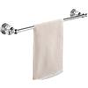 Bathsir - Portasciugamani cromato con cristalli, 60 cm, per bagno, montaggio a parete